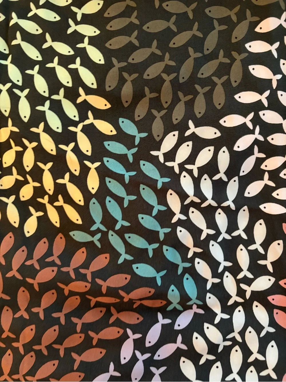 Bimba Y Lola - Multicolor Fish-Print Silk Scarf
